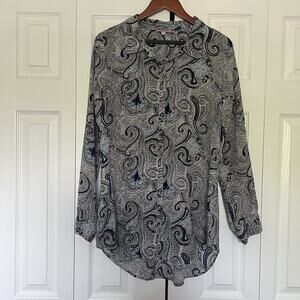 Women’s St Barth Calypso Silk Button Shirt Size Small